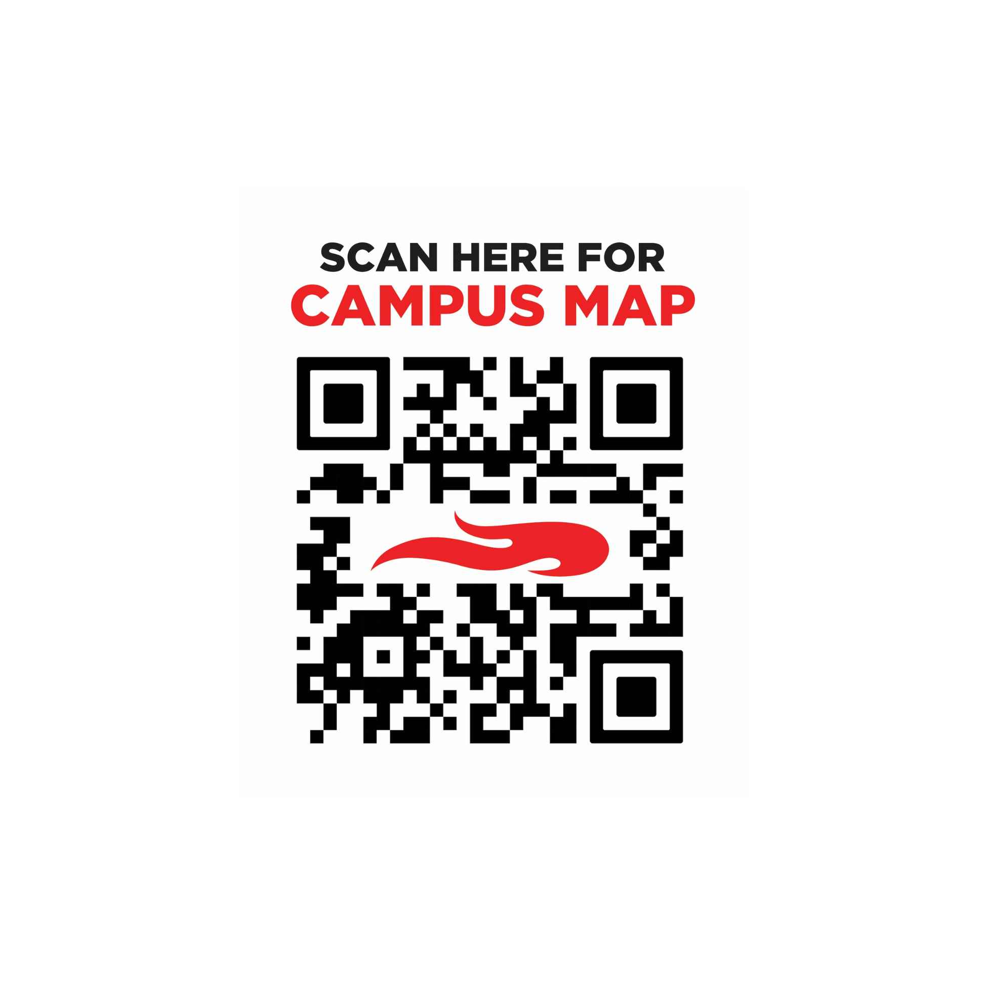 Embellishments- Campus Map QR Code Window Cling