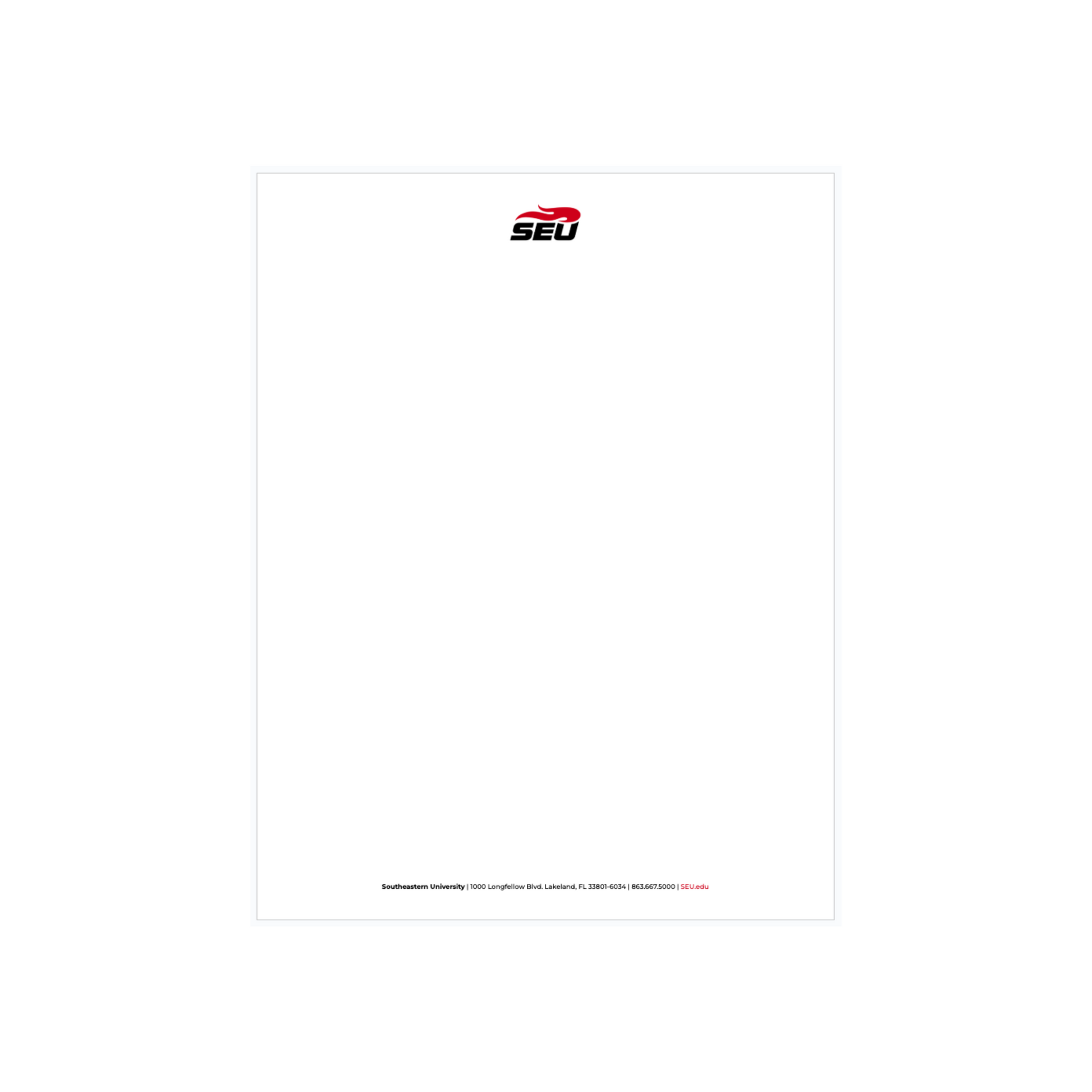 Stationary- SEU Letterhead Paper