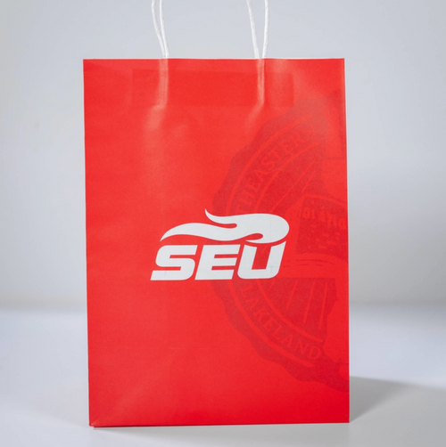 Bags - Red Paper Tote w/ President Seal